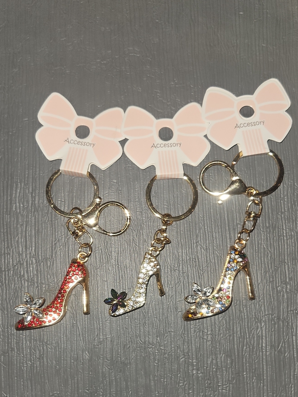 Fashion Crystal High Heel Keychains Nwt